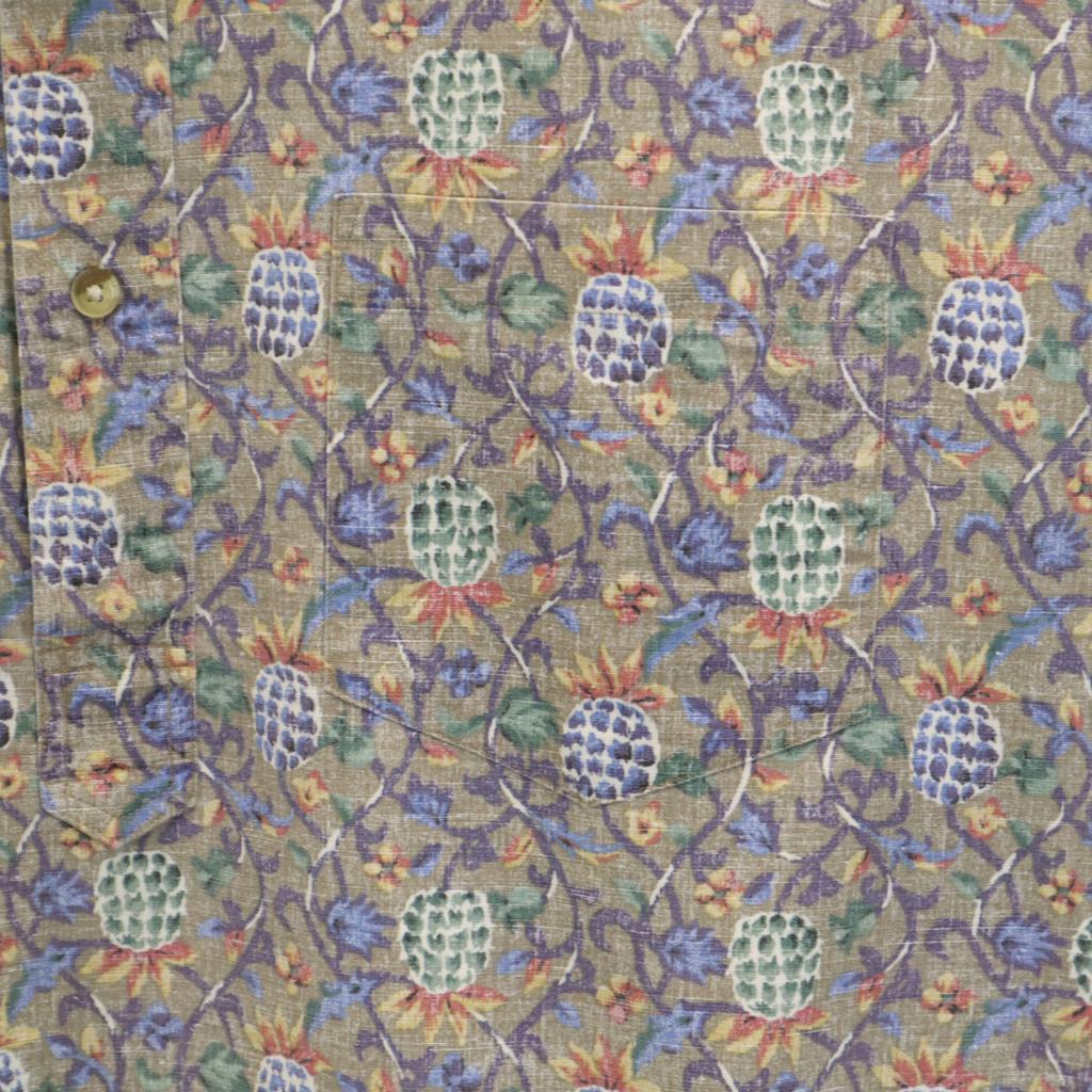 ONO & COMPANY by LIBERTY HOUSE 90er 00er Old Reverse Print Ananas Muster Kurzarm Button-down Alohahemd Herren Gebraucht