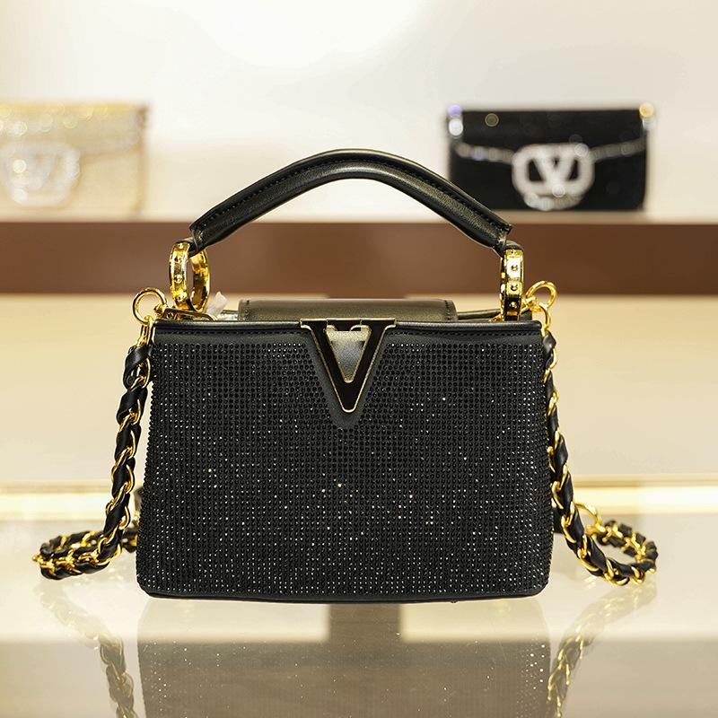 Guifei 2024 Retro Diamond-Inlaid Women's Shoulder & Crossbody Bag