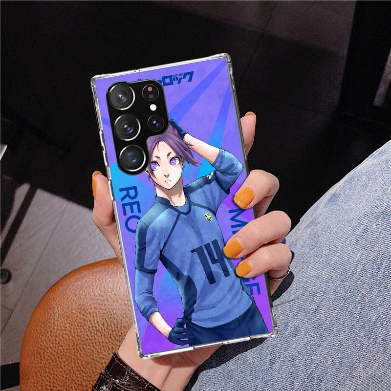 Hot Anime Blue Lock Phone Case For Samsung Galaxy S24 S25 Edge S26 Ultra S23 S22 S21 Plus S20 FE + Personalized Print Cover Gala