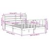 VidaXL Bed Frames and Headboard Without Mattress Wax Brown 160x200 Cm 3306600