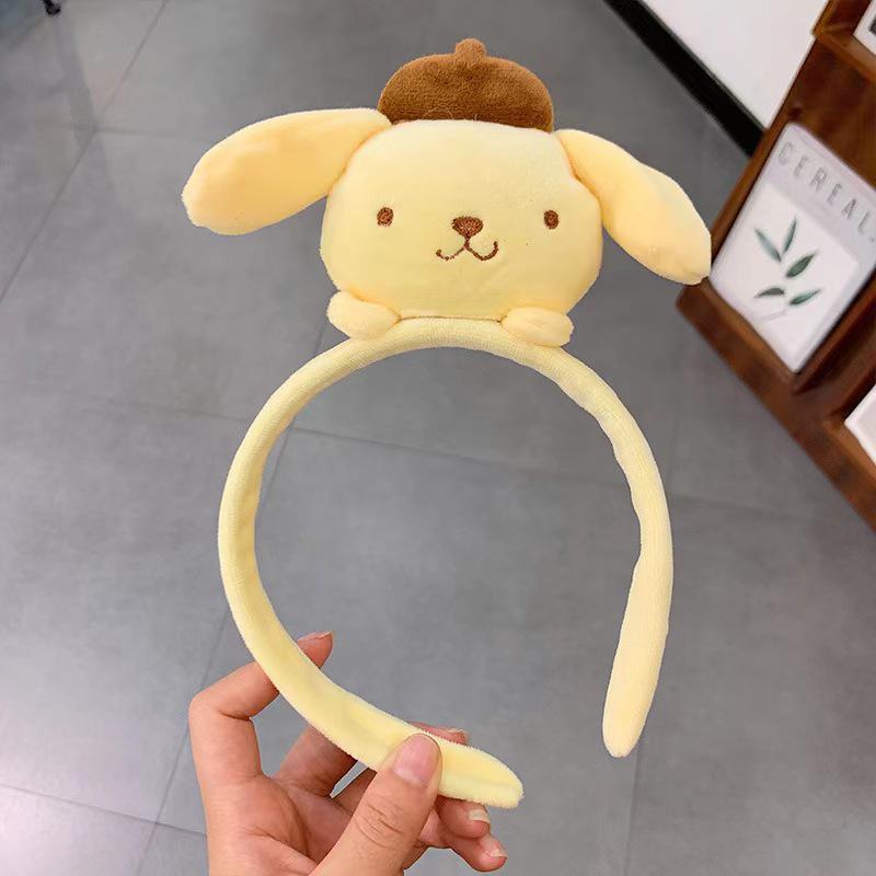 Sanrio Cartoon Face Wash Hair Band: Cute, Anti-Moisture Hair Tie/Headband for Beauty Routines