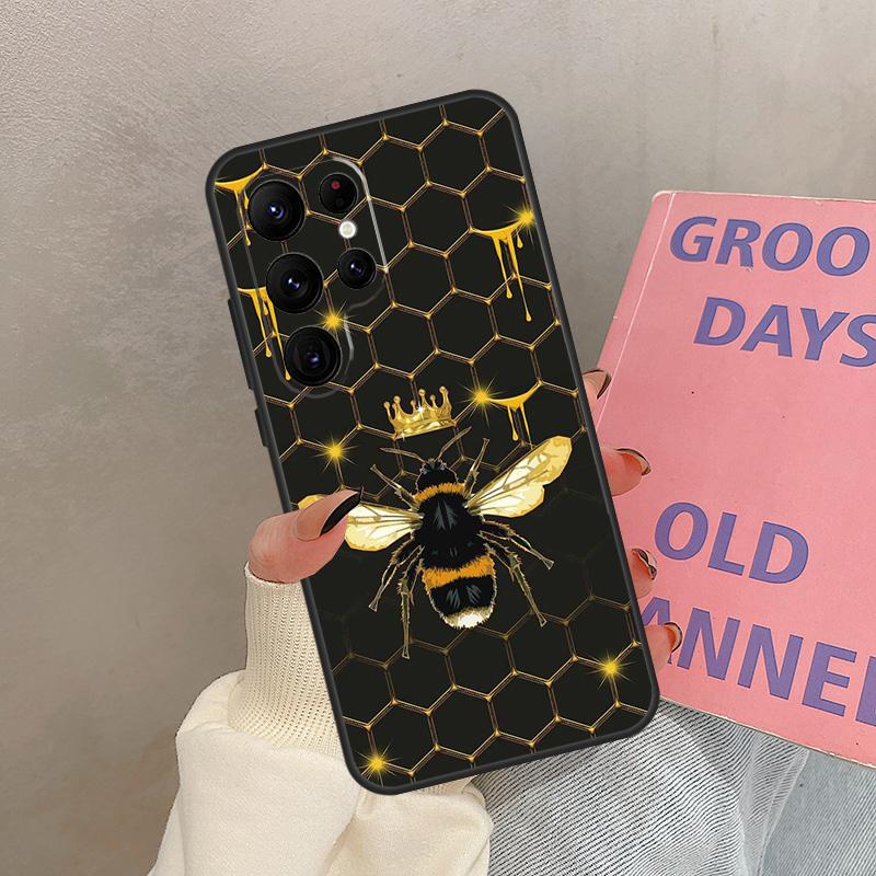 Honeycomb Honey Bee Case For Samsung Galaxy S25 Ultra S20 S21 S22 S23 S24 Ultra S9 S10 Plus S25 FE Cover Coque