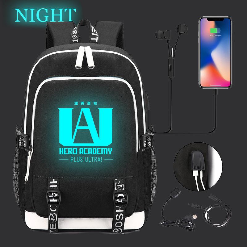 

Boku no Hero Academia Peripheral luminous schoolbag Outdoor travel Large capacity USB backpack No Specification