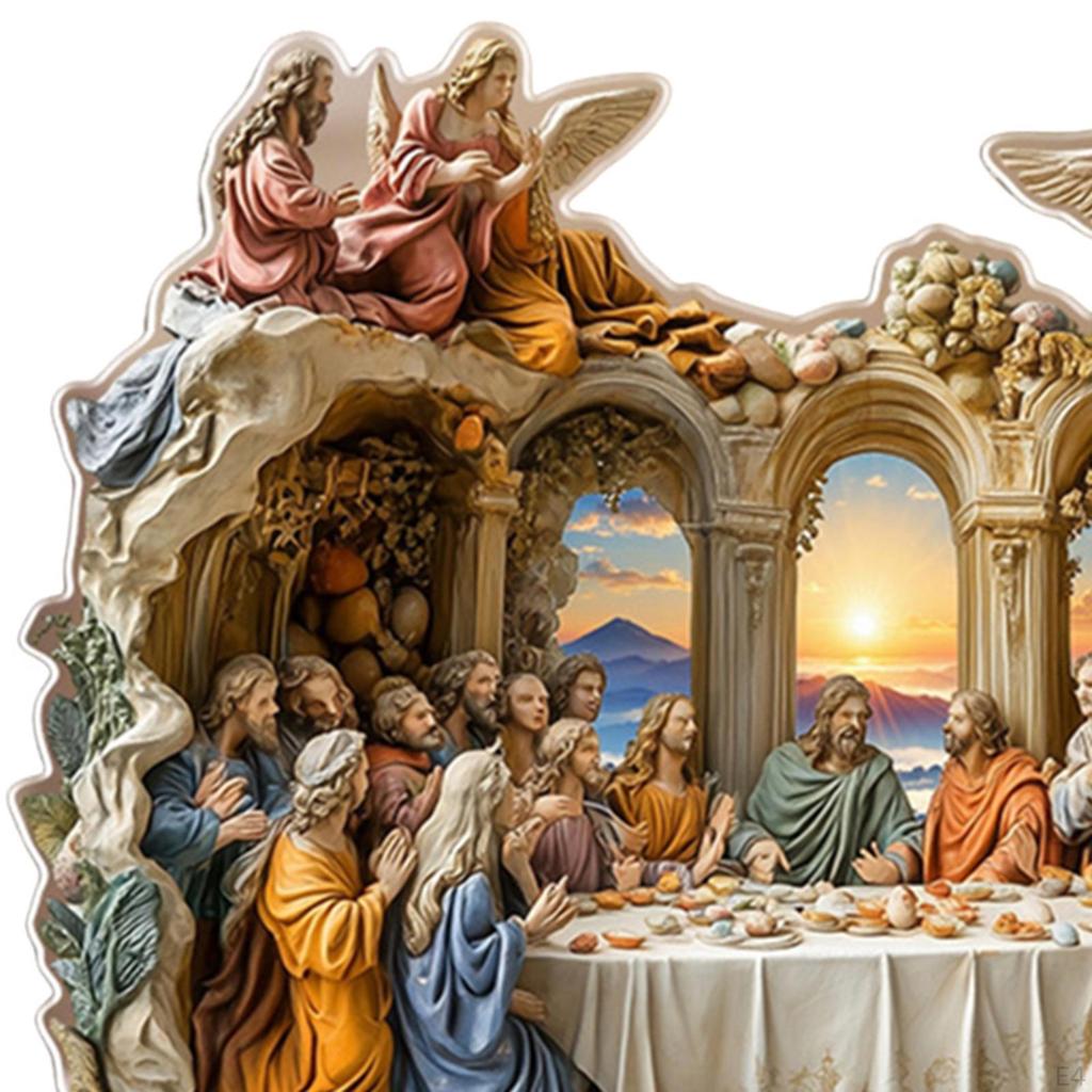 2D Acrylic Sign The Last Supper Ornament Handcraft Creative Accessories Tabletop Decoration Xmas