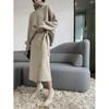Women S Autumn Winter High Neck Pullover Sweater Loose Fit Casual Lazy Style Solid Color Knit Top