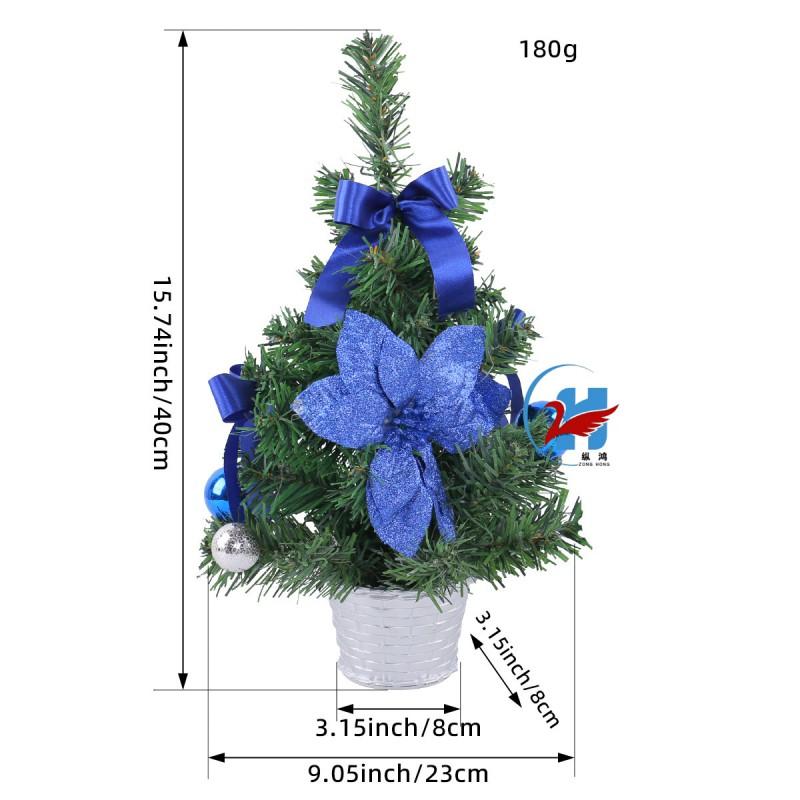 Mini Christmas Tree Tabletop Decor Festive Flower Potted Ornament Holiday Party Desktop