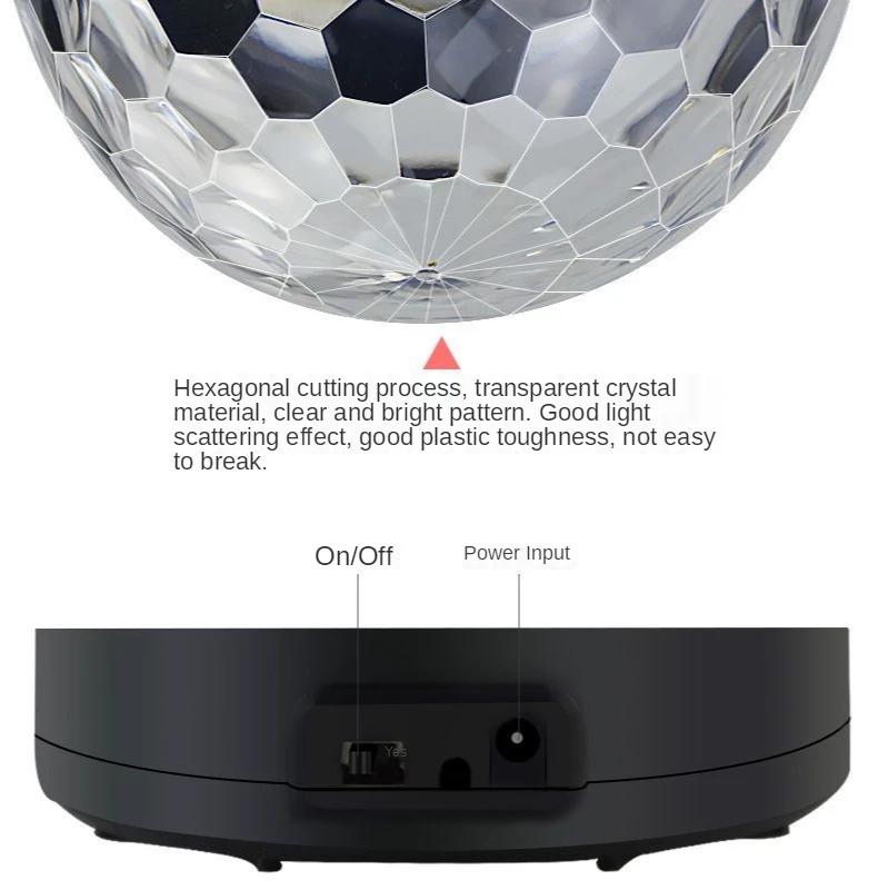 New DJ Voice Control USB Mini LED Stage Light Disco Family Birthday Party Crystal Small Magic Ball Light KTV Atmosphere Light