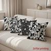 2D Geometric & Leaf Patterned Pillow Covers For Home Pattern Cushion Cover Suitable For Sofa Bedroom Car Pillow Cover