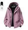 Camel Unisex 3-in-1 Mountaineering Jacket: Graphene-Lined, Windproof, Waterproof, and Warm, New Style, Two-Piece Set.