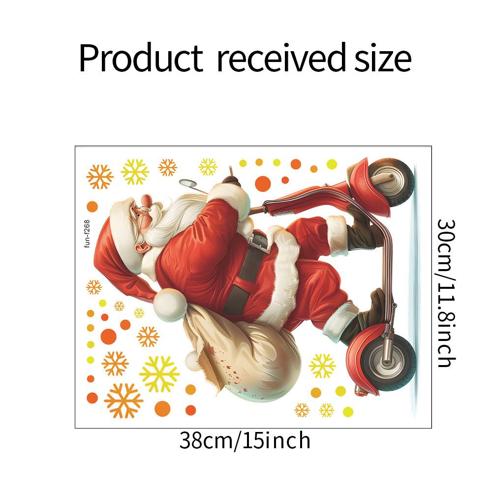 

Рождественская поездка Санта снежная атмосфера украшенные стеклянные двери и окна с наклейками на окна 30*38CM/fun-f268