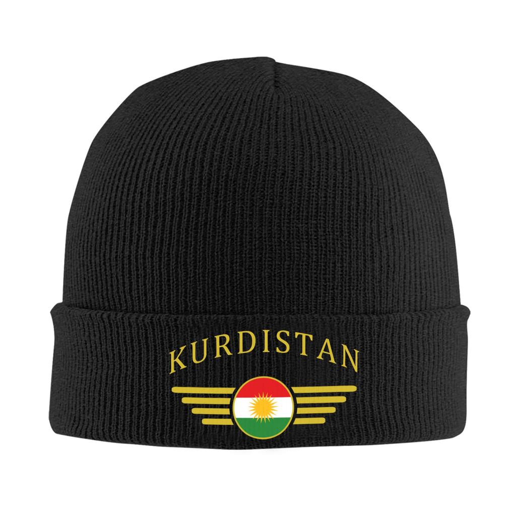 Kurdistan Map Flag Skullies Beanies Caps Cool Winter Warm Women Unisex Knitting Hat Unisex Adult  Bonnet Hat