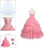 Wicked Glinda Pink Dress Cosplay Costume With Petticoat For Halloween Parties