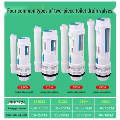 Valvola di Scarico per WC a Due Pulsanti, Accessori Valvola di Uscita per Serbatoio in Plastica