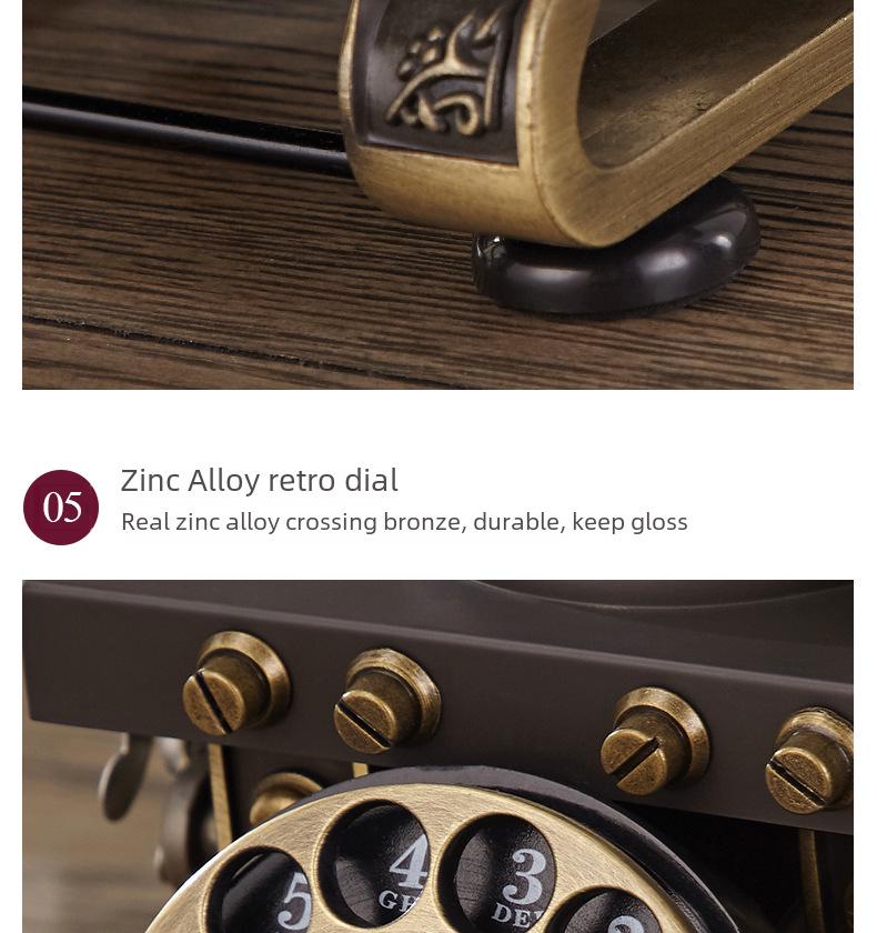 Paramount HA1892TN European Vintage Rotary Dial Telephone Home Decor Ornament