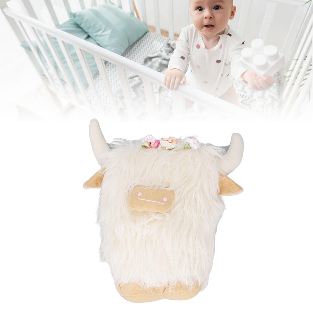 Highland Cow Plush Doll Simulation Soft Stuffed Faceless Cattle Toy for Home Decoration
