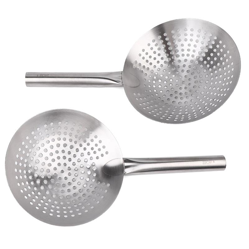 Thickened 304 Stainless Steel Noodles Spoon Colander With Long Handle Oil Skimmer Food Strainer Sieve Skimmer Scoop Kitchen Tool