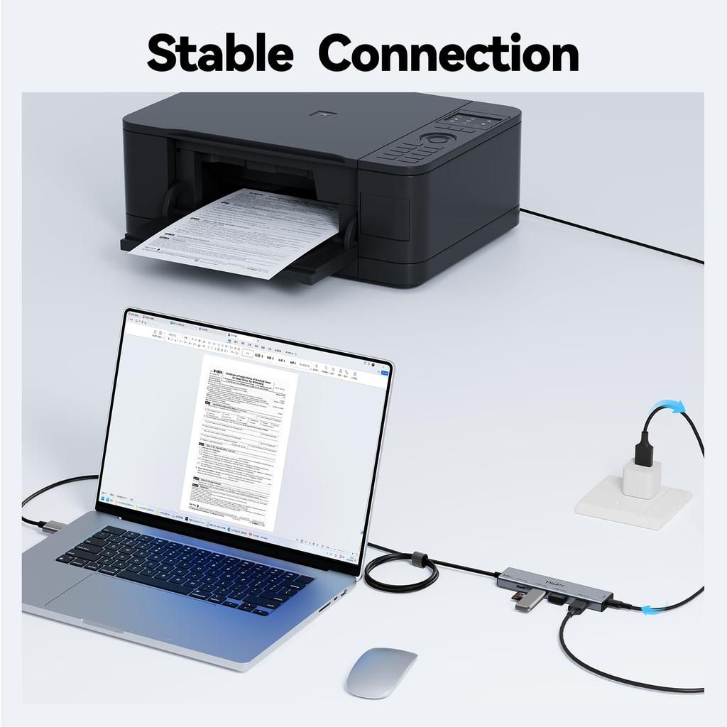 10Gbps USB Hub Both 5 TSUPY USB Gen 2 Hub 120cm Extension Cable Port Expansion Aluminum USB Expansion and Slim Compact Compatible with Hub New Type-C