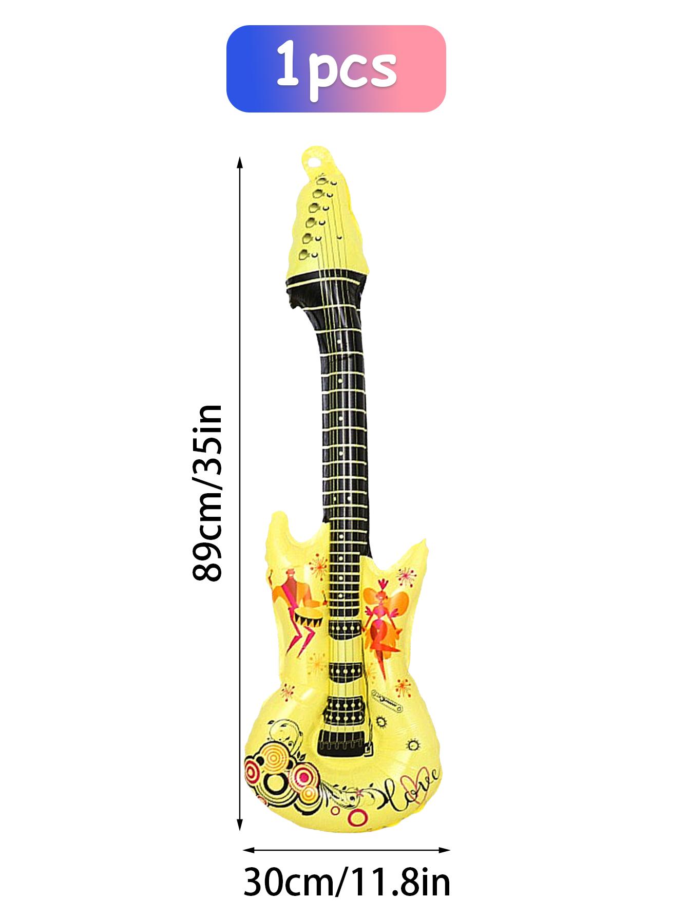 

5 шт./комплект фольгированных шаров в форме рок-гитары, подходят для диско-вечеринок, дней рождения, музыкальных тематических мероприятий, празднований дня рождения Other жёлтый