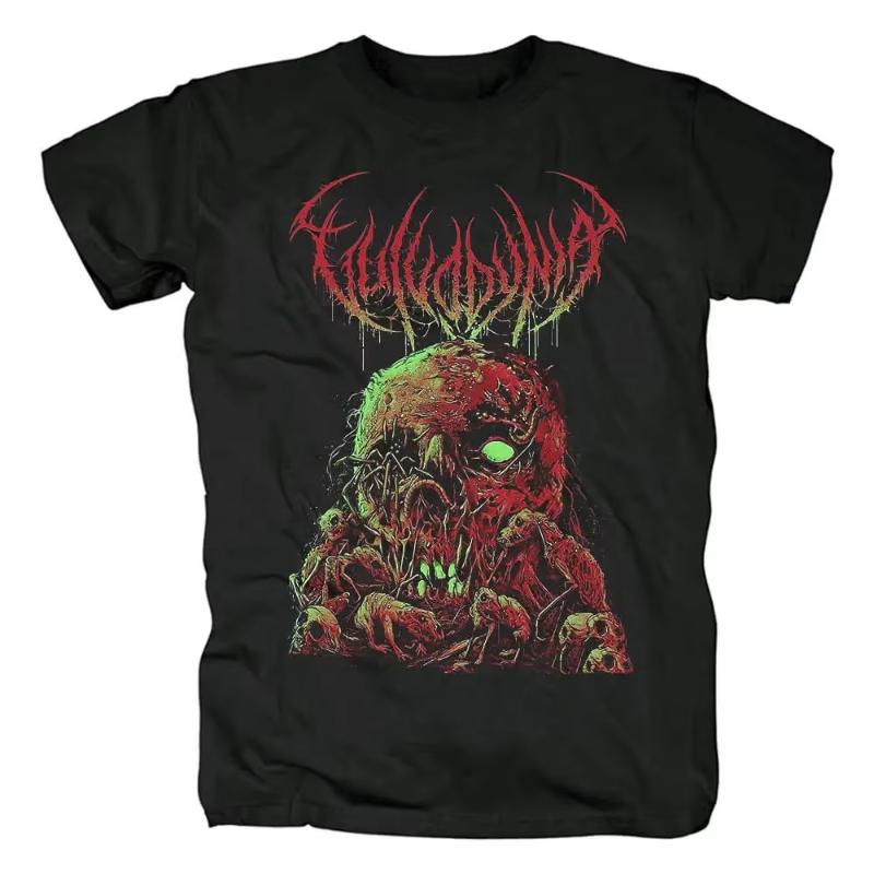 Mens and Womens Cotton Hiphop Vulvodynia Tshirt South Africa Brutal Death Metal Band Global Tour Mercah Short Sleeved