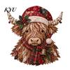 Homemade Holiday Tradition Ornament Christmas DIY Patchwork Kit, Halloween Witch Hat Sewing Xmas Hobby Material Pack Animal Fabric Craft Kit