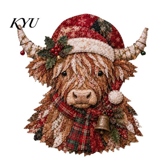 Homemade Holiday Tradition Ornament Christmas DIY Patchwork Kit, Halloween Witch Hat Sewing Xmas Hobby Material Pack Animal Fabric Craft Kit