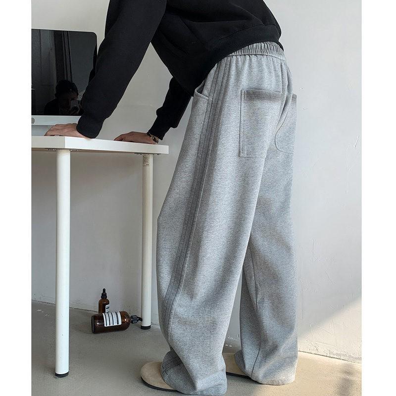 

Gray Scimitar Unisex Casual Loose Straight Wide-Leg Pants for Spring and Autumn XXXL