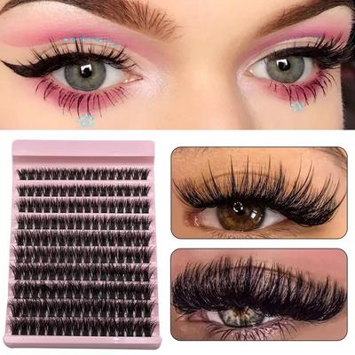 40D Thickness Segmented False Eyelashes Mixed Length DIY Grafting Eyelashes Fake Eyelash Set  Women
