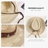 Wide Brim Sunscreen Straw Hat Ethnic Style Panama Cap Fashion Jazz Hat  Men