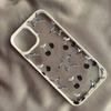 Cartoon Stylish Silver Five Star Print Phone Case for IPhone 16 15 14 13 12 11 Pro Max X XR XS 16e 7 8 Plus Mini Y2k Girl Cover