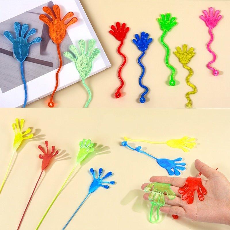 10Pcs Stretchy Sticky Hands Kids Sensory Toys Party Favors For Boys Girls Pinata Fillers Birthday Goodie Bag Carnival Prizes