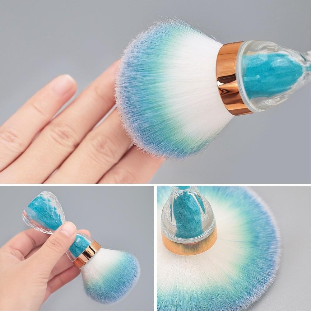 Soft and Fluffy Bristle Soft Nail Dust Brush Hourglass Manicure Cleaning Brush Salon Use