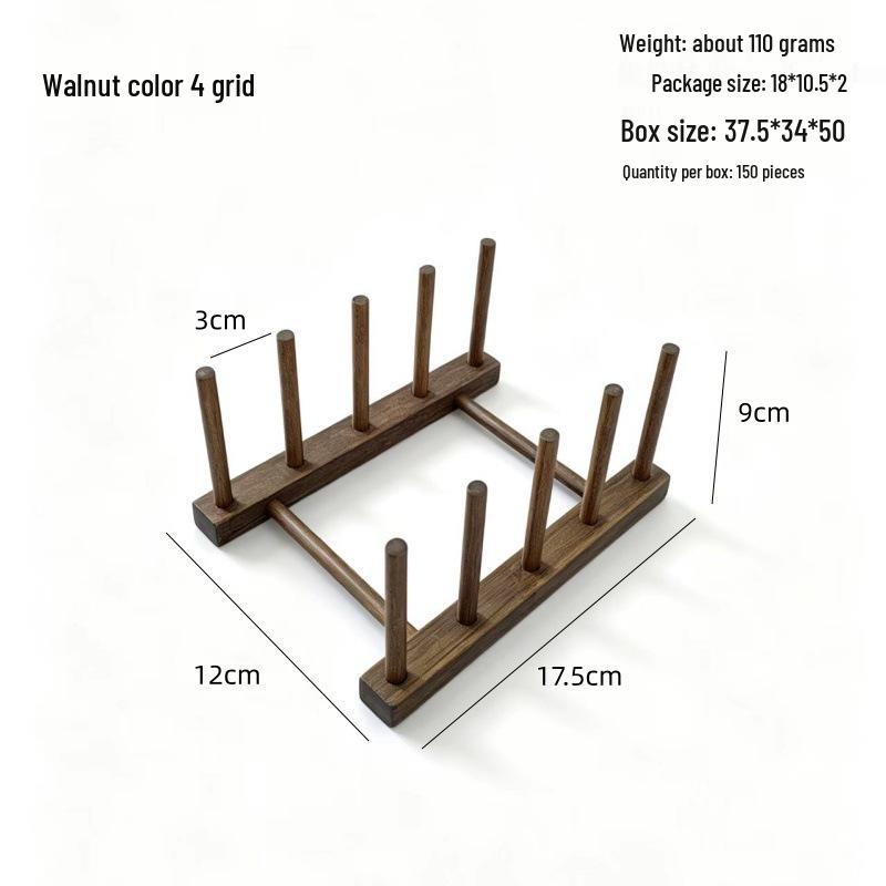 Multi-Functional Bamboo Dish Drying Rack for Cups, Plates, and Bowls