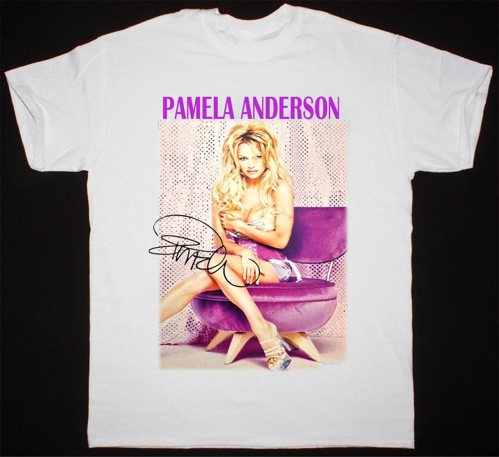 НОВАЯ Белая хлопковая футболка с коротким рукавом Pamela Anderson, унисекс, все размеры S