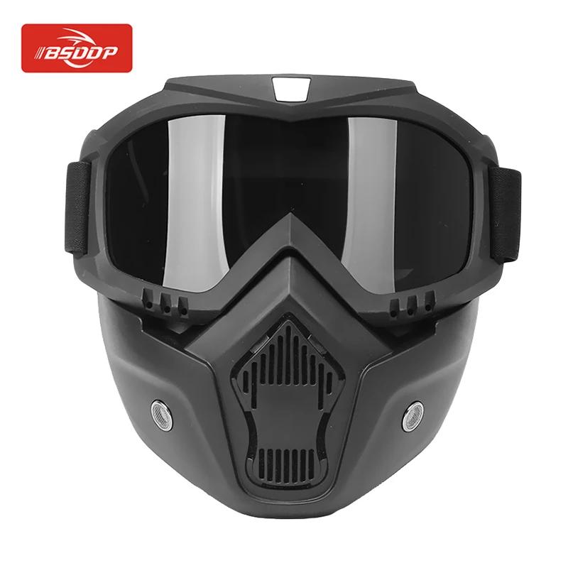 

Motorcycle Goggles Outdoor Cycling Ski Snowboard Windproof Goggles Eyewear with Masks UV Protection Motocross Sunglasses Mask