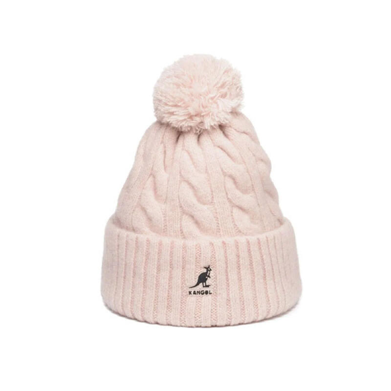 KANGOL Шапка-бини с помпоном Шерстяная вязка K4460SM РОЗОВЫЙ K4460SM PINK
