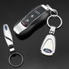 AAAML1 3D Metal/Leather Car Keychain Key Chain Ring Key Holder For Ford Focus 2 3 MK2 MK3 Fiesta Ranger Mondeo Ecosport Kuga Accessorie