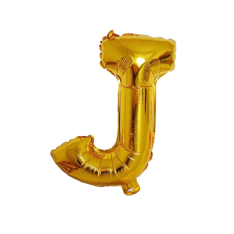 50pcs Letter Balloon Aluminum Foil 50 Cm Bright Gold Silver Aluminum Film Letter Balloon