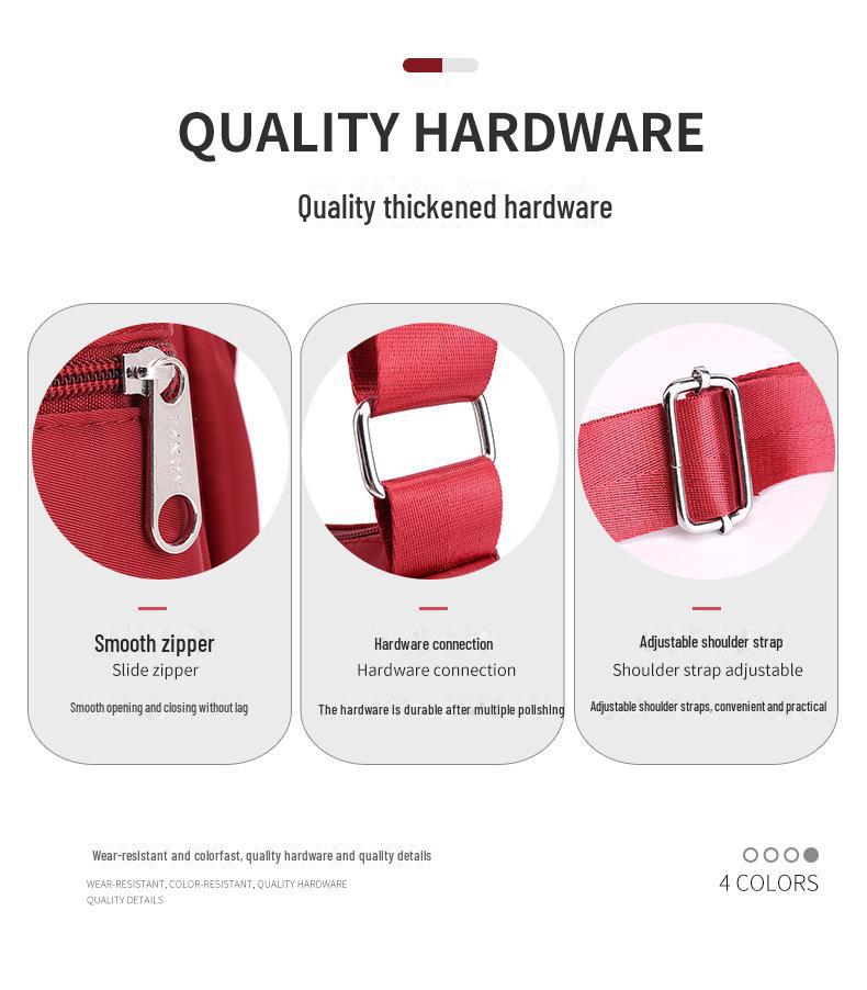 Bolsa de ombro feminina de lona de nylon de grande capacidade: Bolsa de mensageiro com vários compartimentos para mães de meia-idade e idosas