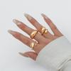Premium Light Luxury Geometric Open Ring Set Women's Fashion Versatile Ring Personalized Stacking Combination