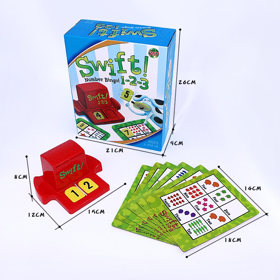 

Interactive Children s Intelligence Card Game: Eye-Hand Coordination Bingo красный