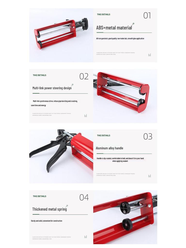 Hydraulic Grout Sealant Iron Caulking Tool with Double Tube
