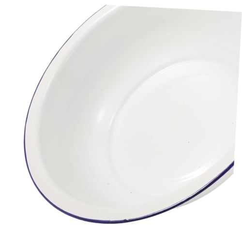 ASAKKURA Enamel Foot Wash Basin, Footbath Tub, Home Footbath, Metal Basin, Durable Retro Design, Foot Washing Bucket, Easy to Clean, Old-Fashioned Foo