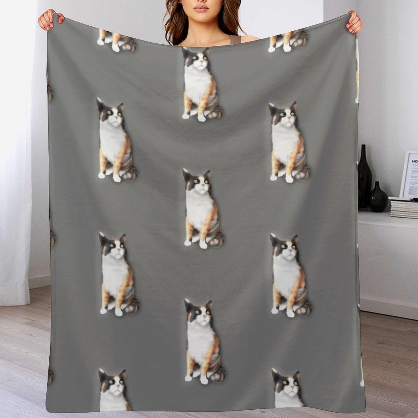 

Calico Cat Throw Blanket Soft Sherpa Fleece Warm Blanket for Winter 102x76cm(40x30in)