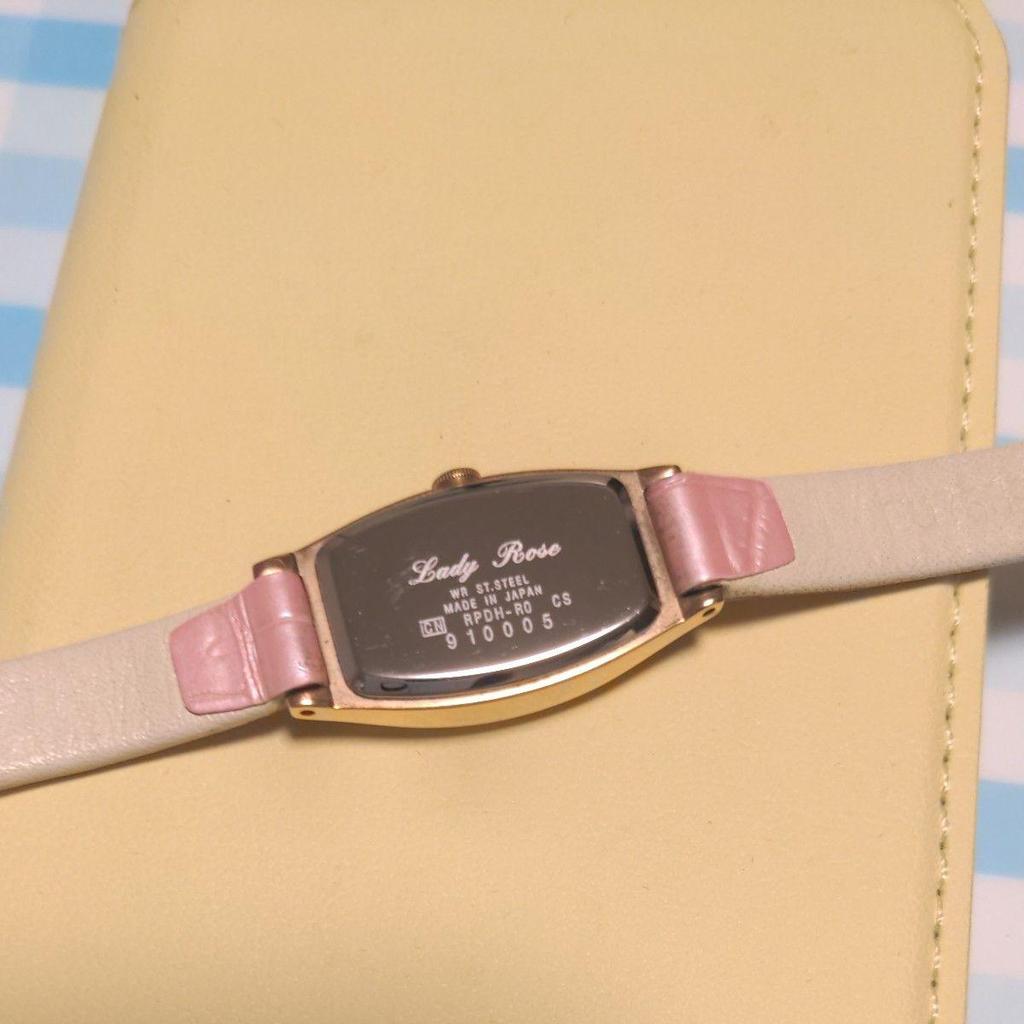 Used ORIENT Lady Rose Watch Pink Gold Ladies