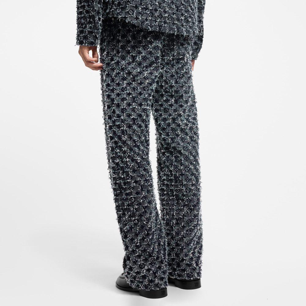 LOUIS VUITTON Flocked Monogram Denim Skate Pants 1AHVD0