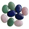 30x40mm Egg Shape Pendant: Natural Rose Quartz, Green Aventurine, Lapis Lazuli, Agate Jewelry DIY