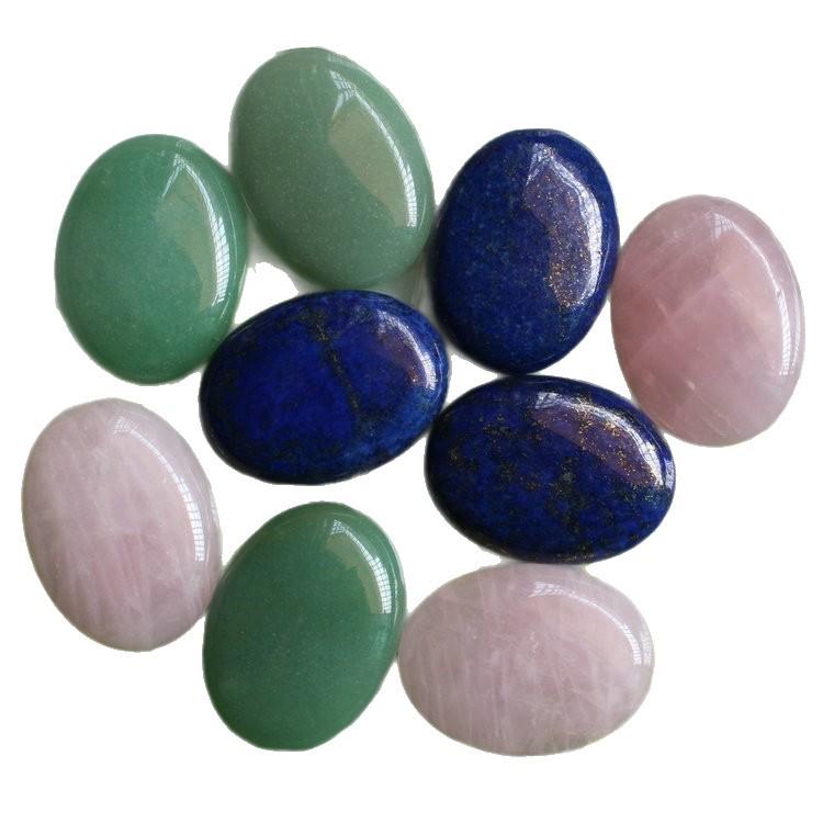 30x40mm Egg Shape Pendant: Natural Rose Quartz, Green Aventurine, Lapis Lazuli, Agate Jewelry DIY