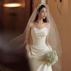 French Tube Top Light Wedding Dress Bride Satin Door Dress Welcome Dress Simple Mori Light Luxury Niche Dress Skirt