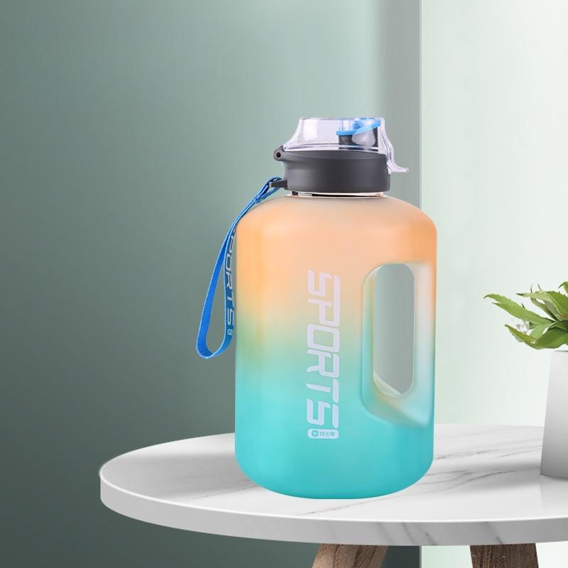1.7L/2.7L Fitness Cup Drinking Bottle Large Capacity Portable PC Sports Water with Straw Good-looking Student Drink Kettle
