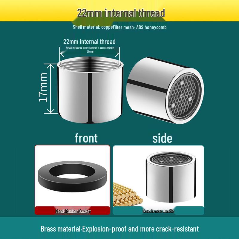 Anti-Splash Faucet Aerator with Filter Screen for Kitchen Sink